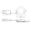 Envision LED-SL-PNL-6R-3P17-5CCT-UNV 6" Slim Panel Wafer 120-277V 0-10, 17/12/9w, White