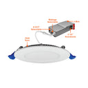 Envision LED-SL-PNL-8R-3P23-5CCT-UNV 8" Slim Panel Wafer 120-277V 0-10, 23/17/12w, White