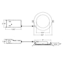 Envision LED-SL-PNL-8R-3P23-5CCT-UNV 8" Slim Panel Wafer 120-277V 0-10, 23/17/12w, White
