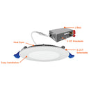 Envision LED-SL-PNL-4R-11W-TRI-0/10V 4" Slim Panel Wafer 120-277V 0-10, White
