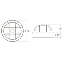 Envision LED-WPBH-RDCH-3P15-TRI-BZ-PC Wall Pack: BULK-Line -Round Checker, 15/12/9w, Bronze