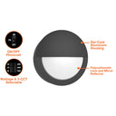 Envision LED-WPBH-RDSC-3P15-TRI-BZ-PC Wall Pack: BULK-Line -Round Checker, 15/12/9w, Bronze