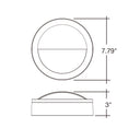 Envision LED-WPBH-RDSC-3P15-TRI-BZ-PC Wall Pack: BULK-Line -Round Checker, 15/12/9w, Bronze