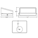 Envision LED-WPFC-5P80-22K-BL-PC Wall Pack: FC-Line, 80/64/48/32/16W, Black