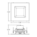 Envision LED-DL-SQ-6-13W-5CCT-UNV-0/10V 5/6" Retrofit Downlight: RDL-Line, White