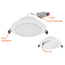 Envision LED-SL-TLAT-4R-10W-5CCT-WH 4" Adjustable Slim Panel Wafer, White