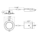 Envision LED-SL-TLAT-4R-10W-5CCT-WH 4" Adjustable Slim Panel Wafer, White
