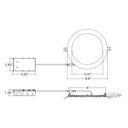 Envision LED-SL-PNL-8R-3P22HL-5CCT-WH 8" Round Slim Panel Wafer Downlight, 22/18/12w, White