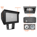 Envision LED-ARL3-ARC-3P300-TRI-BL-UNV-PC Large Architectural Flood: Arcy-Line, 300/240/180w, Black