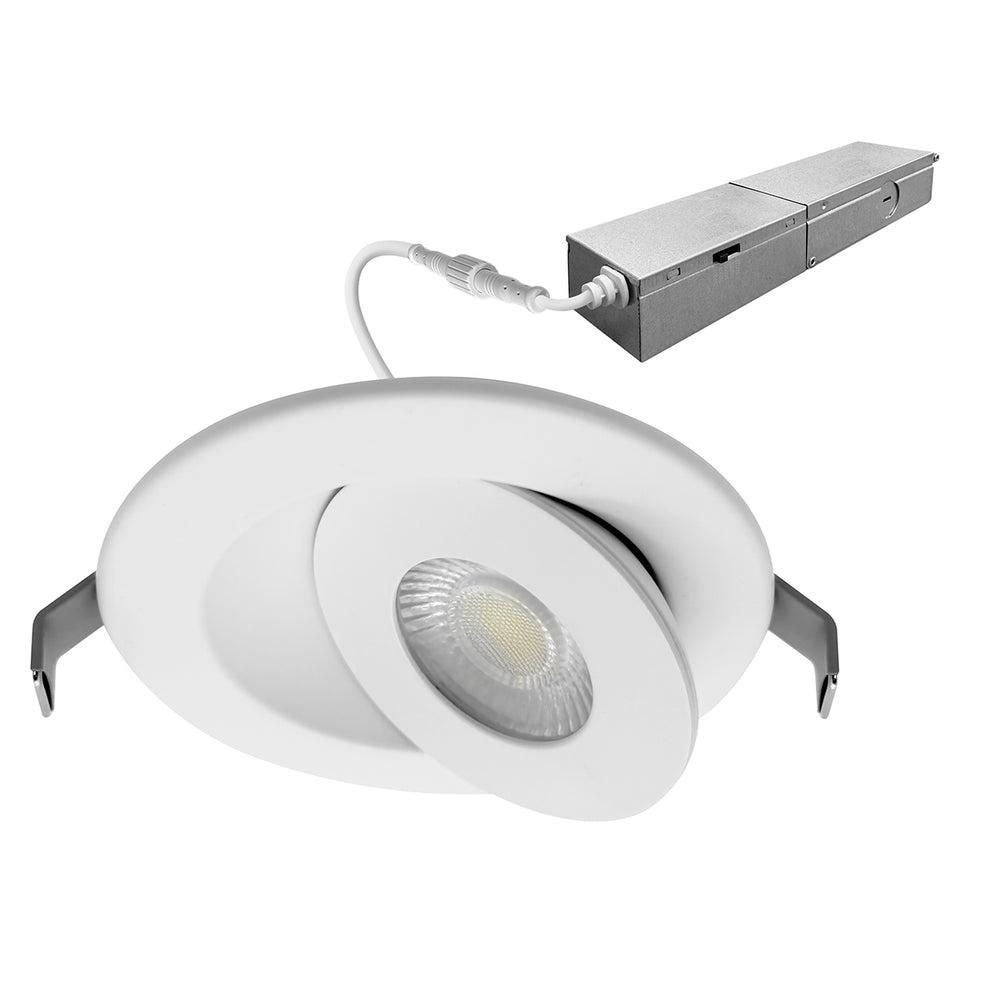 Envision LED-SL-FLT-6R-13W-5CCT-WH-UNV 4" Floating Gimbal Downlight (Canless) White Round Module FIRE RATED