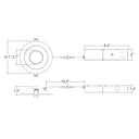 Envision LED-SL-FLT-6R-13W-5CCT-WH-UNV 4" Floating Gimbal Downlight (Canless) White Round Module FIRE RATED