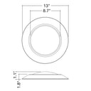 Envision LED-CDSK-12-3P35-5CCT-WH 12" Disk Lite High Lumen: Cusp-Line, 35/30/25w, White