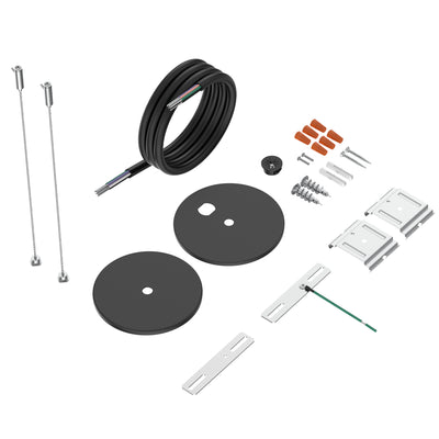 Envision SCK-6-6FT-BL Suspension Kit: 1 x 6' 6-Wire Black Cord, 2 x 6' Cable, 2 x Canopy