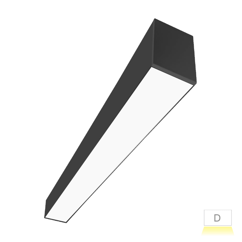 Envision LED-ALIN2-FL-1FT-3P12-D-5CCT-BL 1' Architectural Linear Downlight Frosted, 9.5/7/5, Black
