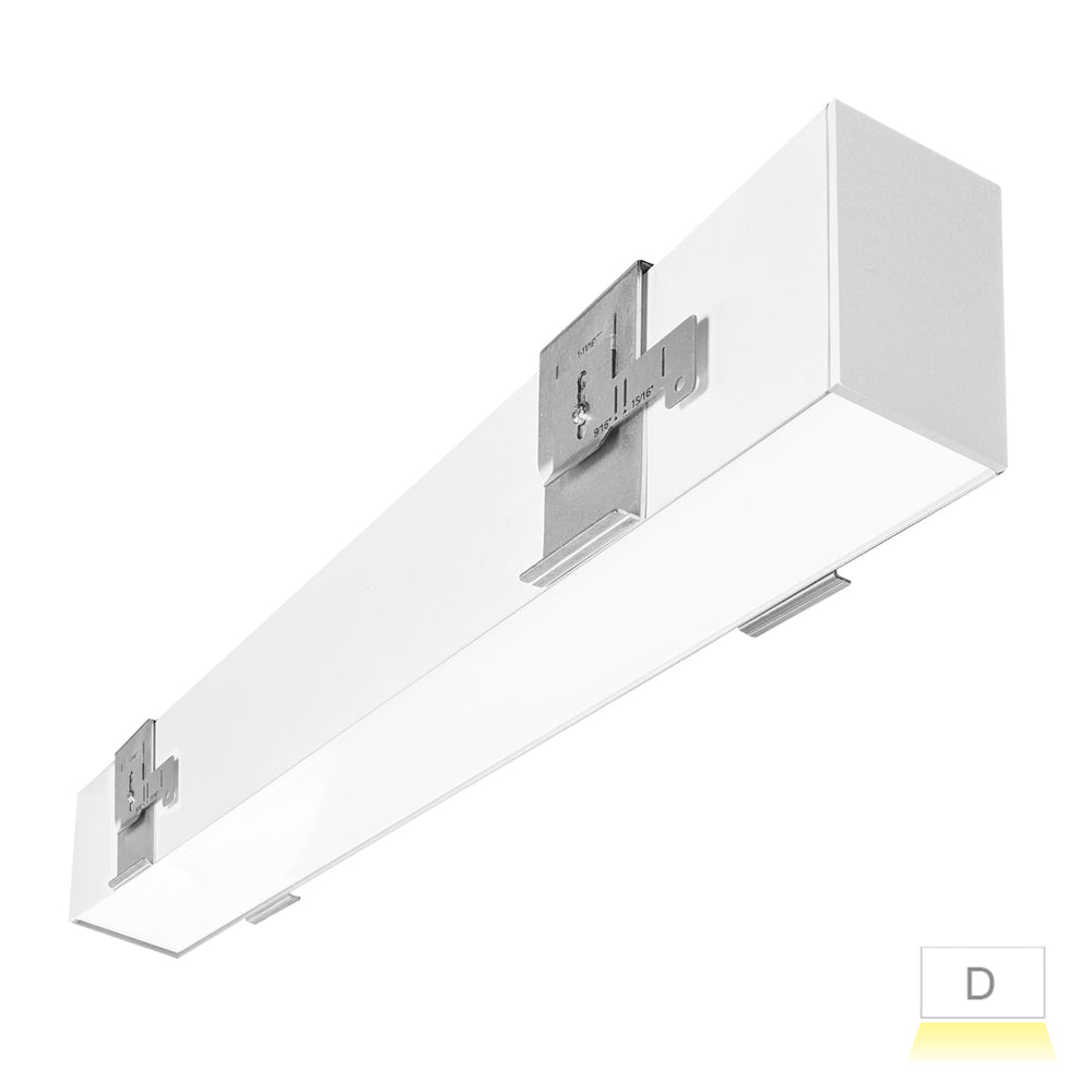 Envision LED-ALIN2-FL-2FT-3P25-D-5CCT-WH-TB 2' Architectural Linear Recessed Downlight T-Bar Frosted, 20/15/10w, White