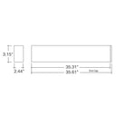 Envision LED-ALIN2-3FT-3P38-D-5CCT-WH-TML 3' Architectural Linear Downlight, 30/22.5/14.5w, White