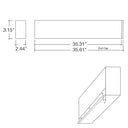 Envision LED-ALIN2-3FT-3P38-D-5CCT-WH-RTK 3' Architectural Linear Downlight, 30/22.5/14.5w, White