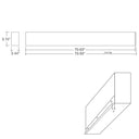 Envision LED-ALIN2-6FT-3P75-D-5CCT-WH-RTK 6' Architectural Linear Downlight, 60/45/30w, White
