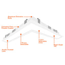 Envision LED-ALIN2-FL-12X12-120L-3P25-D-5CCT-WH-RTK 12x12" 120° L-Shape Downlight, 20/15/10w, White
