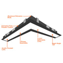 Envision LED-ALIN2-FL-12X12-135L-3P25-D-5CCT-BL-RTK 12x12" 135° L-Shape Downlight, 20/15/10w, Black