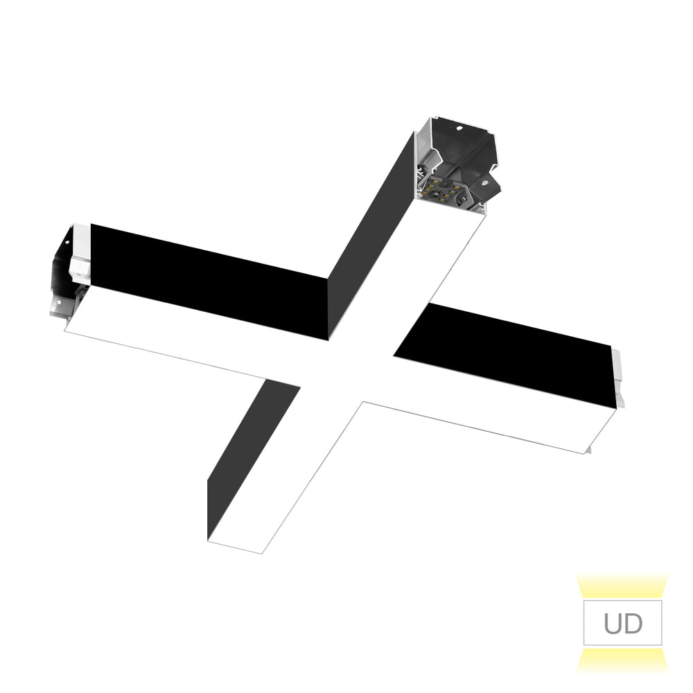 Envision LED-ALIN2-FL-22X22-X-3P50-UDID-5CCT-BL 2' X-Shape Downlight, 50/38/25w, Black