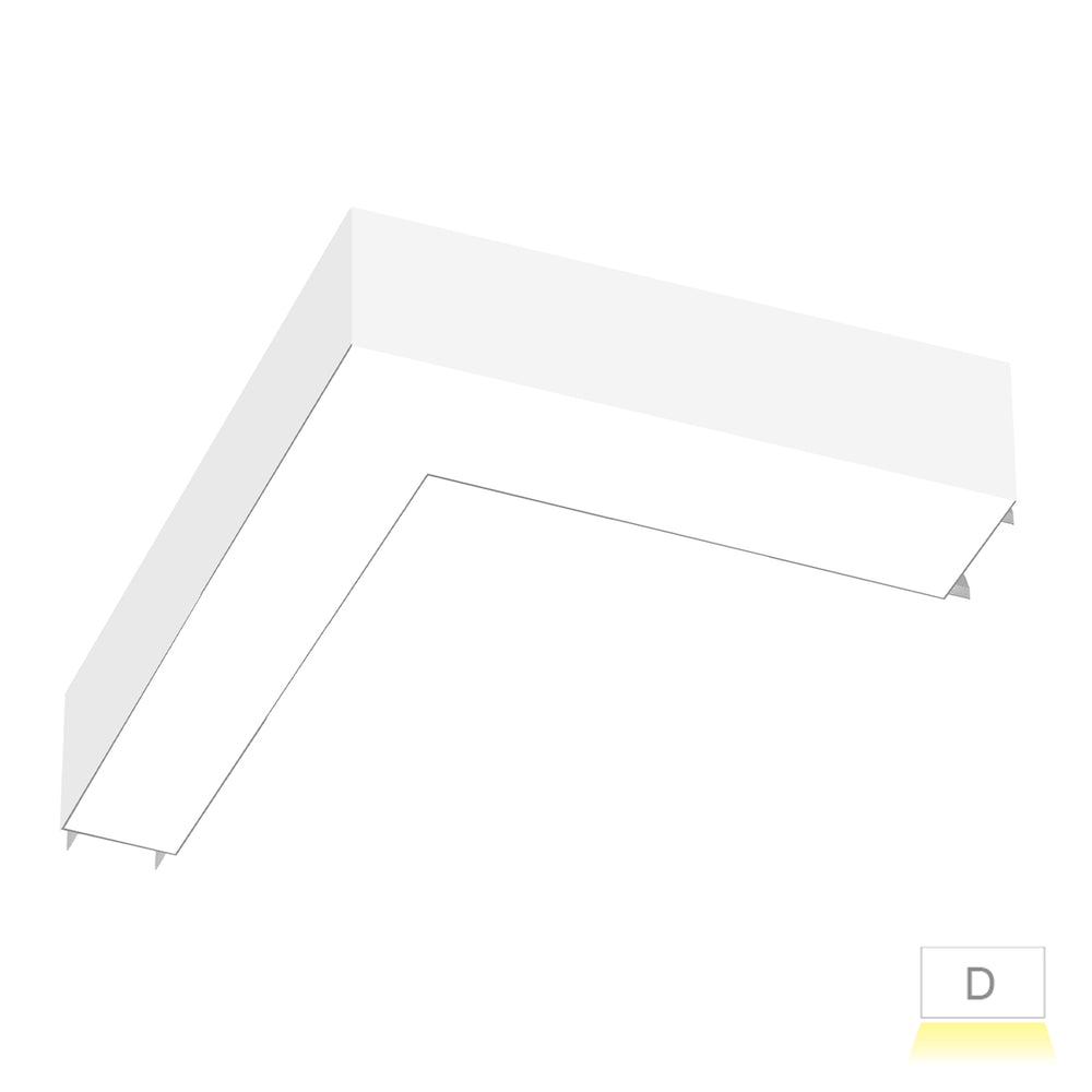 Envision LED-ALIN2-FL-24X24-L-3P50-D-5CCT-WH 4' L-Shape Downlight, 40/30/20w, White
