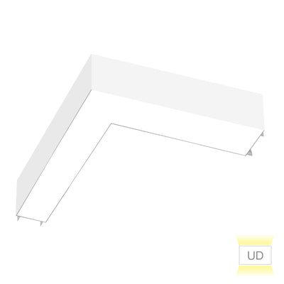 Envision LED-ALIN2-FL-24X24-L-3P50-UDID-5CCT-WH 4' L-Shape Downlight, 50/38/25w, White