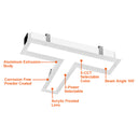 Envision LED-ALIN2-FL-22X10-T-3P36-D-5CCT-TML 2' T-Shape Downlight, 29/20/13.5w