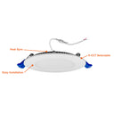 Envision LED-SL-PNL-4R-9W-5CCT-24V 4" External J-Box Round Downlight: Slim-Line Low Voltage, White