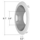 Envision CMDEX-TRIM-8-CSH-WH 8" CMDEX: Clear-Specular Haze Reflector + White Trim