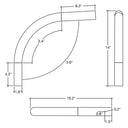 Envision TN-L-POLE BDD: Tenon Bracket, Silver