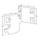 Envision TN-L-POLE BDD: Tenon Bracket, Silver