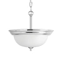 Progress 266309 P3927-15ET Melon 2-Light Dome Glass 13-1/4 in Semi-Flush Convertible, Polished Chrome