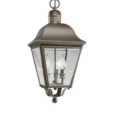 Progress Lighting P5587-20 Andover Collection 3-Light 20 in Hanging Lantern, Antique Bronze