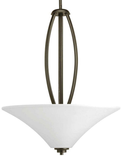 Progress Lighting P3951-20W Joy 3-Light Inverted Pendant, Antique Bronze