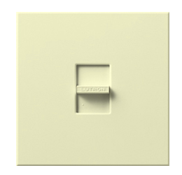 Lutron Nova 3-Wire Dimmer Switch for Ballasts/LED Drivers 8A, Single-Pole, 277V, Small Control, Wall Plate Included, NF-20-277AL, Almond