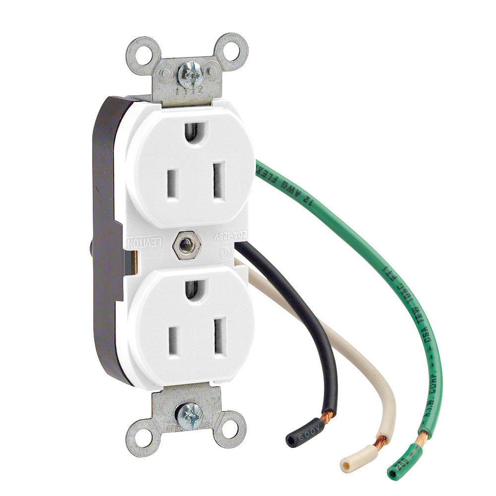 Leviton 5040-W 15 A 125 VAC Wall Plate White