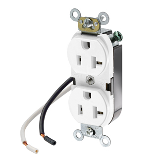 Leviton 5340-CW 20 A 125 VAC Wall Plate White