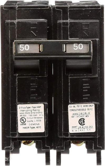 Siemens Q250HH 2-Pole 50-Amp Type QP Circuit Breaker - 65K