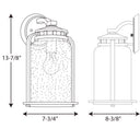 Progress 21836 P6050-20 Botta 1-Light 10-1/2 in Outdoor Wall Lantern, Antique Bronze