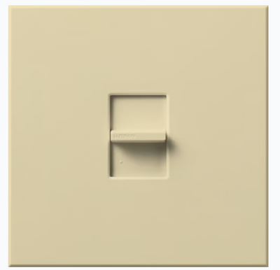 Lutron Nova T Wall Plate  Kit, Single-Gang, Fits 1 Large Nova T/Nova Control, No Fins Broken, Matte Finish, NT-L-NFB-IV, Ivory