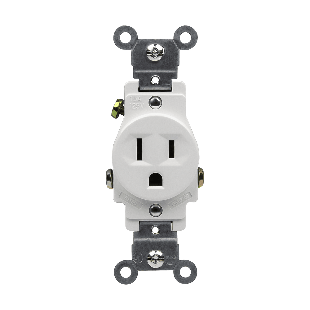 Commercial Grade 15A Single Receptacle, 5-15R