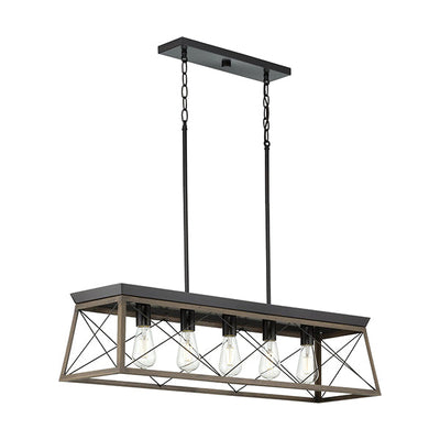 Progress Lighting P400048-020 Briarwood 5-Light Chandelier Ceiling Light, Antique Bronze