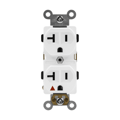 Industrial Grade Isolated Ground Heavy Duty 20A Duplex Receptacle, 5-20R