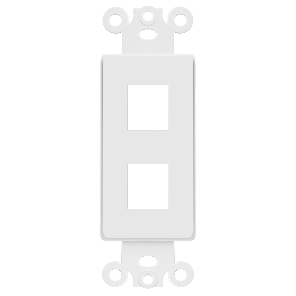 2-Port Decorator Data Wall Plate Insert