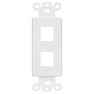 2-Port Decorator Data Wall Plate Insert