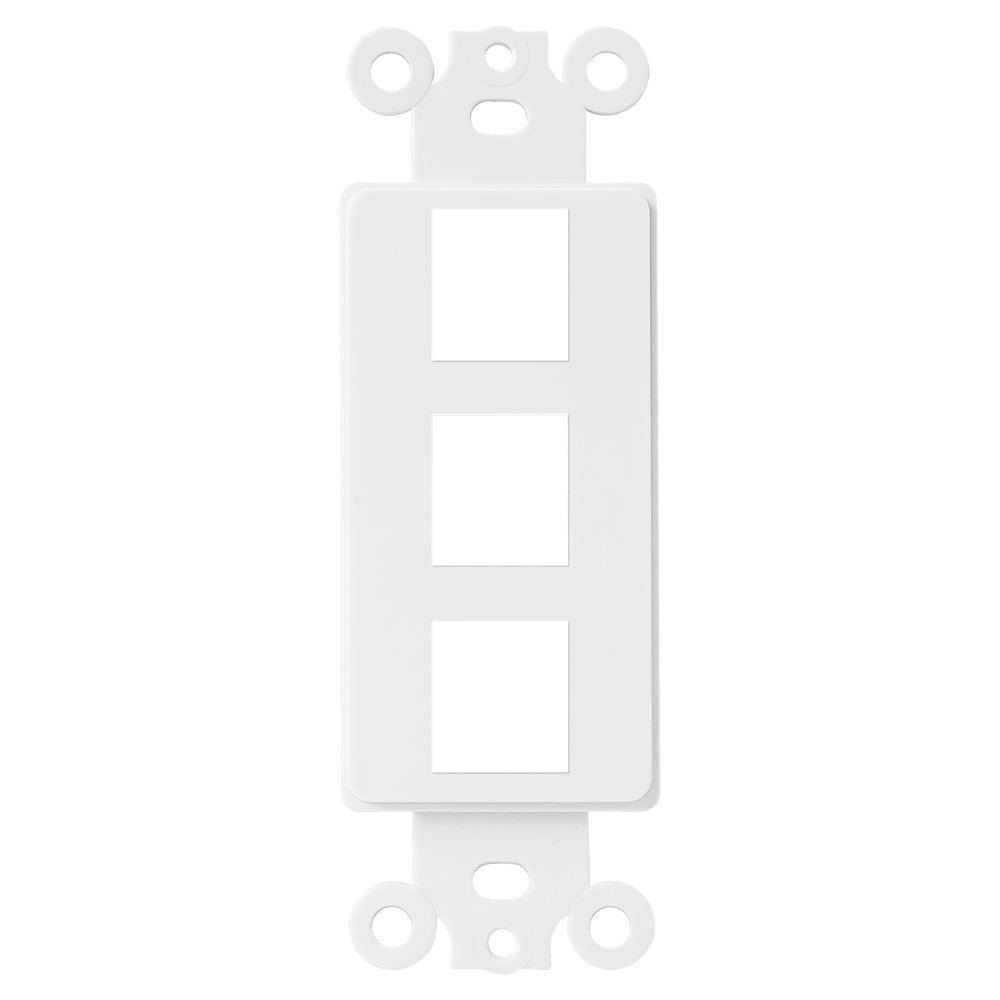 3-Port Decorator Data Wall Plate Insert