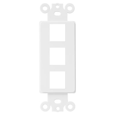 3-Port Decorator Data Wall Plate Insert