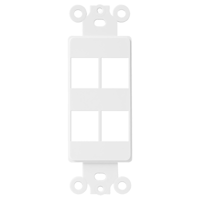 4-Port Decorator Data Wall Plate Insert