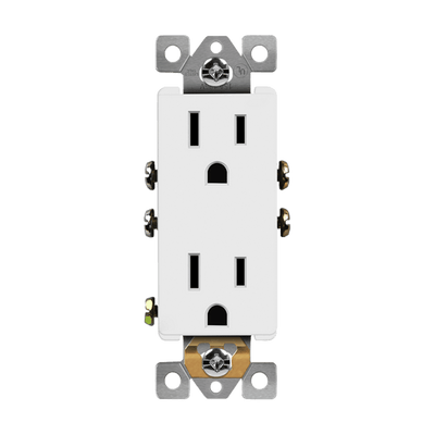 Industrial Grade Heavy Duty 15A Decorator Tamper Resistant Receptacle, 5-15R